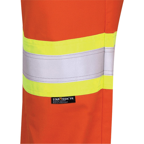 7763 FR-Tech&reg; 88/12 Arc Rated High-Visibility Safety Pants, 36, x 30, High Visibility Orange, 9.7 cal/cm² Maritime Industrial Rubber