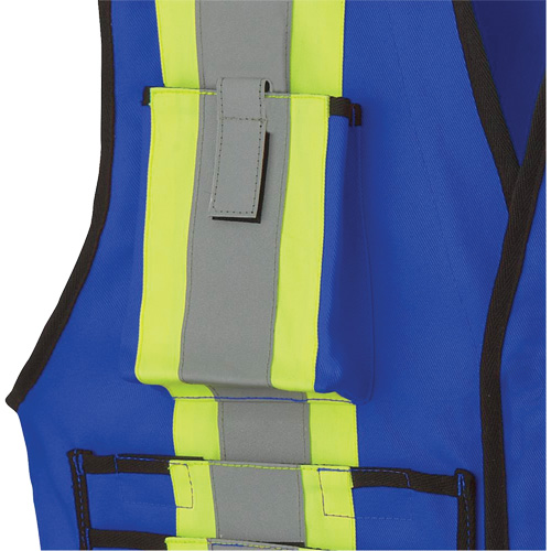 7733 FR-Tech&reg; Flame-Resistant Arc Surveyor's Vest, Small, Royal Blue, 9.7 cal/cm² Maritime Industrial Rubber