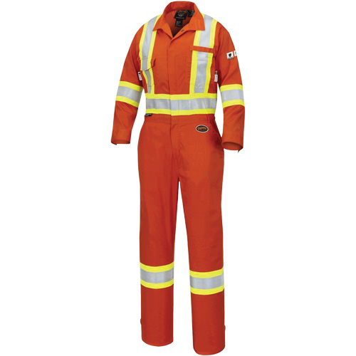 7702W FR-Tech&reg; Women's FR/Arc-Rated Coveralls, Size X-Small, High Visibility Orange, 10 cal/cm² Maritime Industrial Rubber