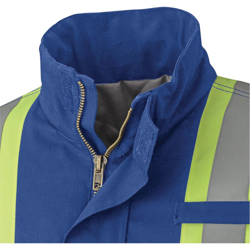 5523 Flame-Resistant Safety Parka, Small, Royal Blue, 58 cal/cm² Maritime Industrial Rubber