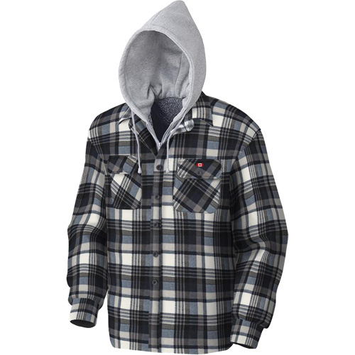 415BG Quilted Hooded Shirt, Men's, X-Small, Multi-Colour Maritime Industrial Rubber