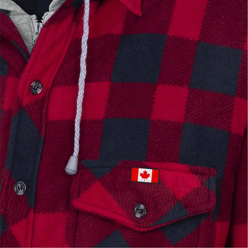 415RB Quilted Hooded Shirt, Men's, Small, Multi-Colour Maritime Industrial Rubber