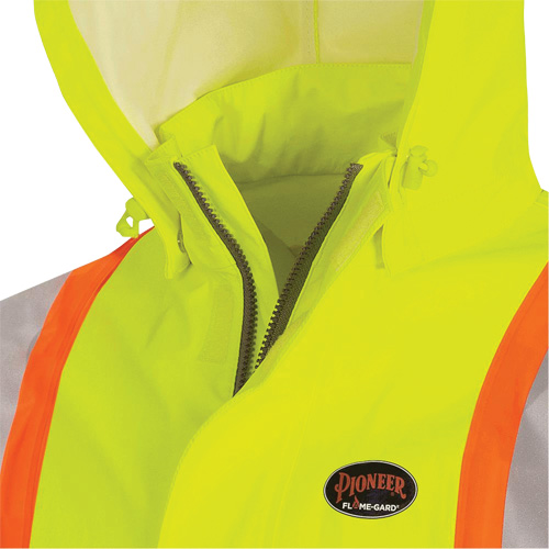 5881 Manteau de pluie ignifuge et protection contre les &eacute;clats d'arc &eacute;lectrique, T-petit, Jaune haute visibilit&eacute;, 10 cal/cm² Maritime Industrial Rubber