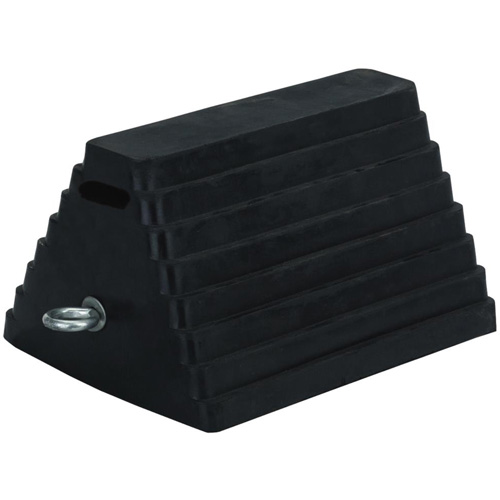298 Cale de roue double face, 6" x 8", Noir Maritime Industrial Rubber