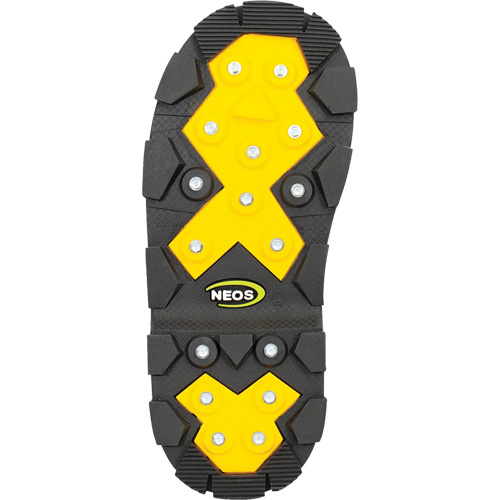 Couvre-chaussure &agrave; crampons avec talonni&egrave;re Voyager Glacier Trek, Nylon/Polyur&eacute;thane, Boucle, Convient &agrave; Hommes 5 - 6,5/Femmes 6 - 8 Maritime Industrial Rubber