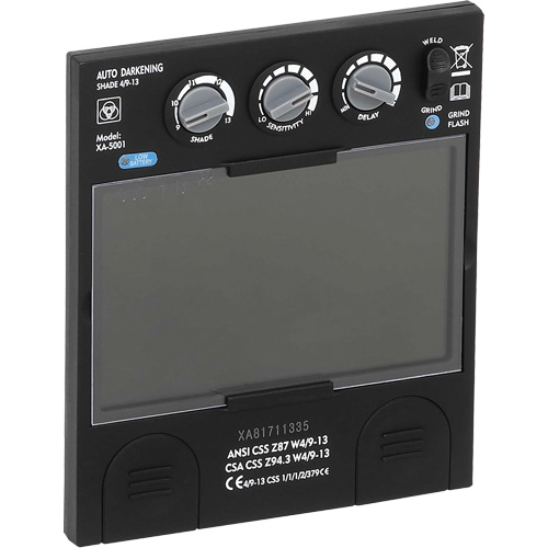 Filtre dobscurcissement automatique large &agrave; intensit&eacute; variable Advantage Plus, 5-1/4" la x 4-1/2" h Champ de vision, Pour utilisation avec S26200 Maritime Industrial Rubber