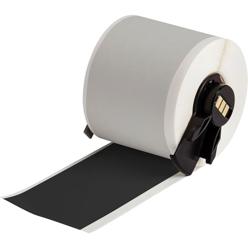 Ruban adh&eacute;sif permanent toutes saisons pour &eacute;tiquettes, Vinyle, Noir, Largeur de 2" Maritime Industrial Rubber