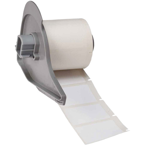 &eacute;tiquettes polyvalentes pour environnements difficiles, Polyester, 1,5" lo x 1" h, Blanc Maritime Industrial Rubber