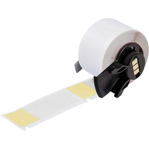 &eacute;tiquettes enveloppantes auto-adh&eacute;sives pour fils et c&acirc;bles, Vinyle, 1" lo x 2,5" h, Blanc Maritime Industrial Rubber