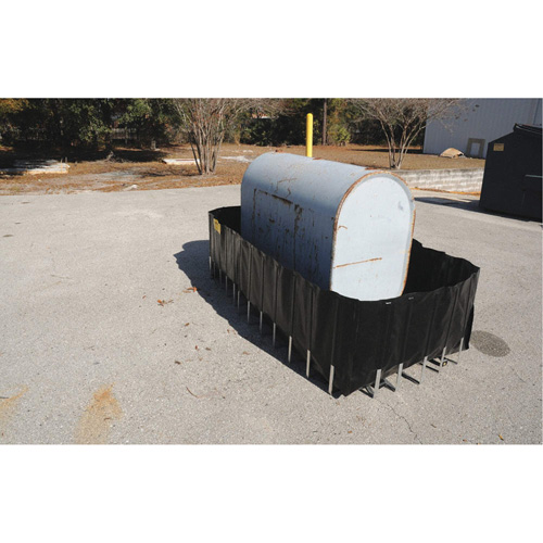 Ultra-275 Containment Sump&reg; Flexible Fuel Tank Container with Drain, 102" L x 48" W, 400 US gal. Capacity Maritime Industrial Rubber