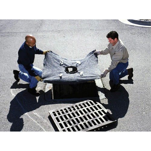 Recycled Ultra-Drain Guard&reg; Catch Basin Insert, Oil & Sediment, 48" L x 36" W Maritime Industrial Rubber