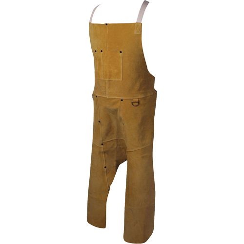 Tablier Caiman Boarhide, Salopette &agrave; jambes fendues, 42" lo, Brun Maritime Industrial Rubber