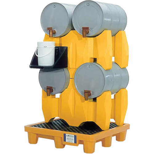 Syst&egrave;me de confinement Ultra-Drum sans drain pour 4 barils, 53" lo x 53" la x 77,8" ha, 3000 gal. US Capacit&eacute; Maritime Industrial Rubber