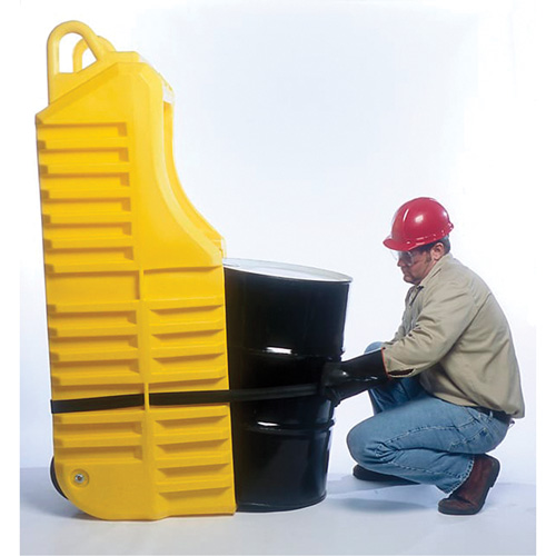 Drum Dolly, 26.5" L x 26.5" W x 5" H, 800 US gal. Spill Cap. Maritime Industrial Rubber