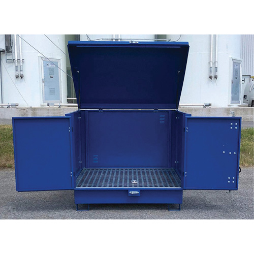 Ultra-Hard Top S4 Steel Spill Pallet, 61" L x 54.4" W x 52" H, 4700 lbs. Load Capacity Maritime Industrial Rubber