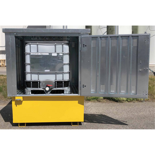 Steel Ultra-IBC Hard Top, 71.1" L x 83.1" W x 66.3" H, 5640 lbs. Load Capacity Maritime Industrial Rubber
