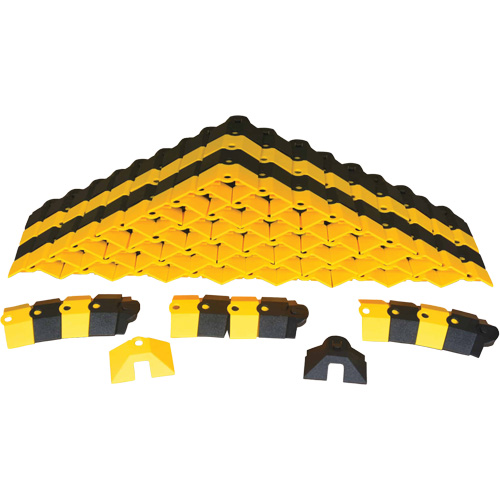Bulk Box Ultra-Sidewinder Cable Protection System – 24 pieds, 288" x 9,8" x 1,4", 2000 lb (1 tonne) Maritime Industrial Rubber
