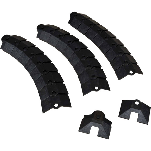 Grand Ultra-Sidewinder Cable Protection System avec capuchons, 34" x 13,6" x 2,1", 260 lb (0,13 tonnes) Maritime Industrial Rubber