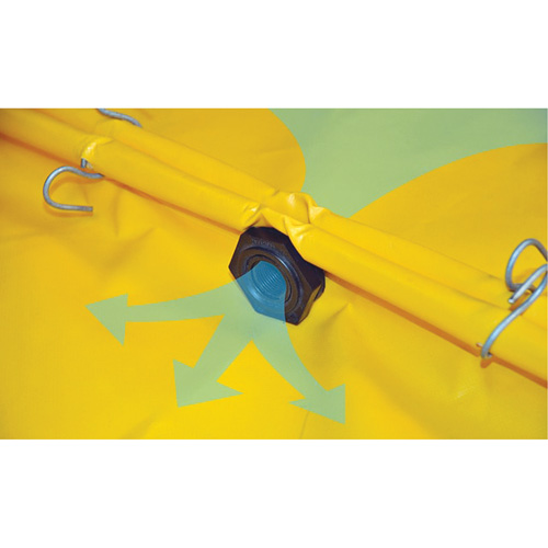 4-Drum Flexible Ultra-Spill Deck&reg;, 22 US gal. Spill Capacity, 48" x 48" x 2.5" Maritime Industrial Rubber