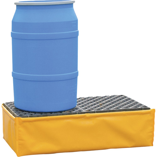 Ultra-Spill Pallet flexible, 2 barils, Capacit&eacute; de d&eacute;versement 66 gal. US, 48" x 24" x 14" Maritime Industrial Rubber