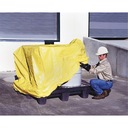 4-Drum Spill Pallet Pullover Cover Maritime Industrial Rubber