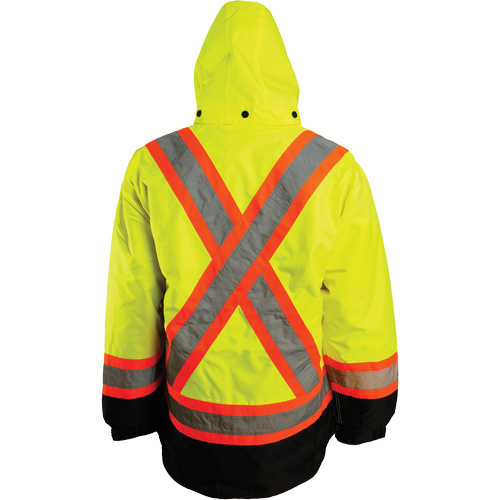 Veste 7 en 1, Polyester, Orange haute visibilit&eacute;, Moyen Maritime Industrial Rubber