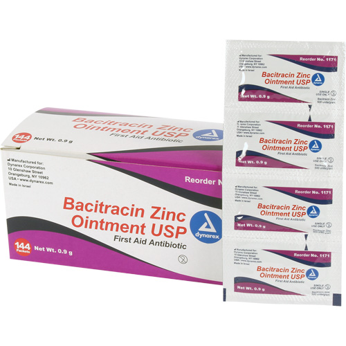 Tampons de premiers soins au bacitracin et zinc Efcom Limited, Onguent, Antibiotique Maritime Industrial Rubber