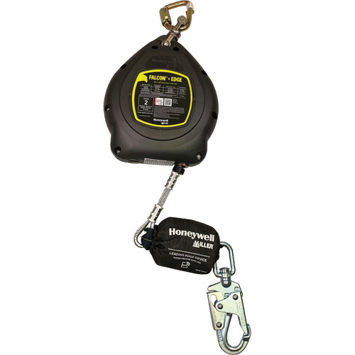 Falcon+ Edge Self-Retracting Lifeline, 20', Galvanized Steel, Swivel Maritime Industrial Rubber