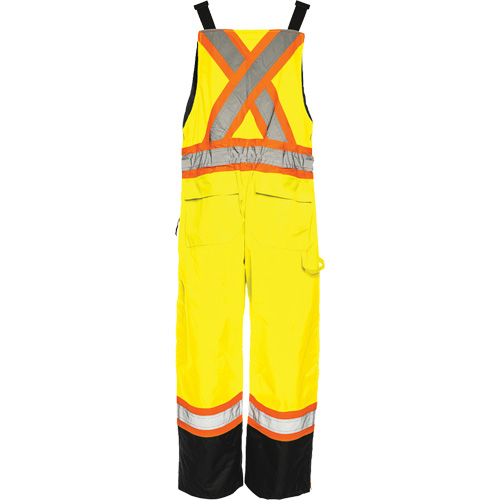 Salopette de s&eacute;curit&eacute; dhiver TO1, Polyester, Petit, Noir/Jaune lime haute visibilit&eacute; Maritime Industrial Rubber