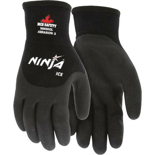 Gants dhiver isol&eacute;s Ninja Ice, Moyen, R&ecirc;vetement HPT, Calibre 15, Enveloppe en Nylon Maritime Industrial Rubber