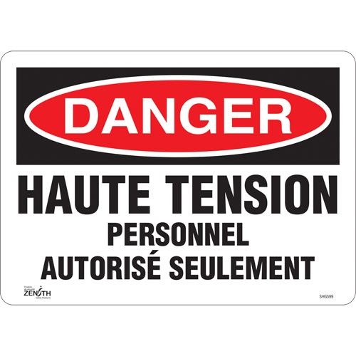 "Haute tension" Sign, 10" x 14", Vinyl, French Maritime Industrial Rubber