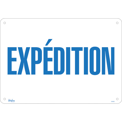 Enseigne  Exp&eacute;dition , 14" x 20", Aluminium, Français Maritime Industrial Rubber