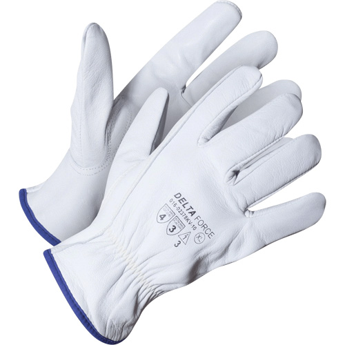 Delta Force Driver's Glove, 8/Medium, Grain Goatskin Palm, Kevlar&reg; Inner Lining Maritime Industrial Rubber