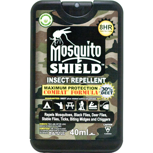 Insectifuge de format poche Mosquito Shield, DEET &agrave; 30 %, Vaporisateur, 40 ml Maritime Industrial Rubber
