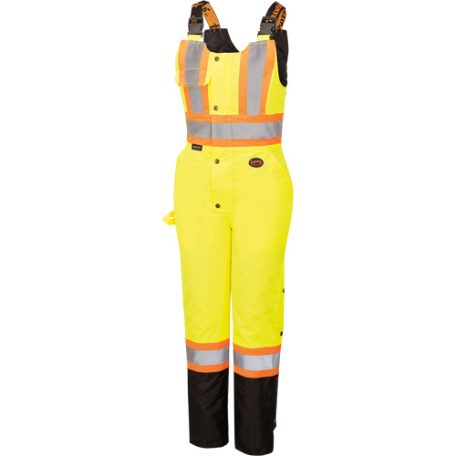 5041BBW Combinaison de s&eacute;curit&eacute; imperm&eacute;able haute visibilit&eacute; pour femmes, Polyester, T-petit, Noir/Jaune lime haute visibilit&eacute; Maritime Industrial Rubber