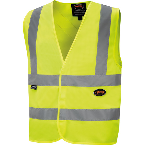 6886 High-Visibility Tricot Safety Vest, High Visibility Lime-Yellow, Small, Polyester Maritime Industrial Rubber