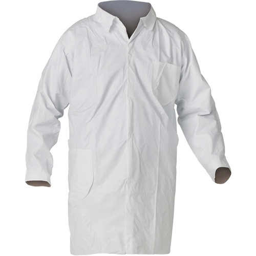 KleenGuard A40 Lab Coat, Large, White Maritime Industrial Rubber