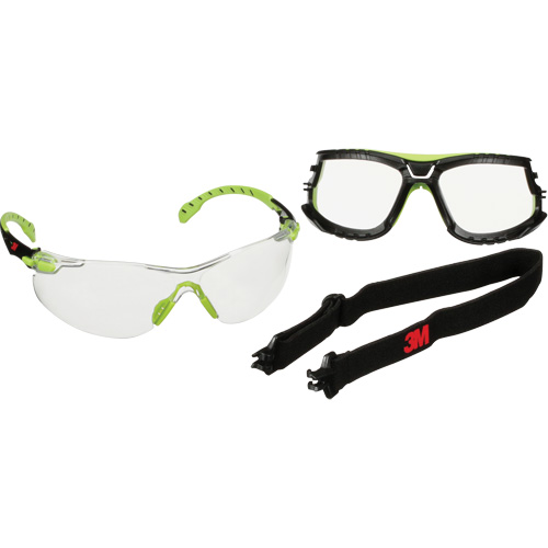 Solus 1000 Series Safety Glasses, Clear Lens, Anti-Fog/Anti-Scratch, ANSI Z87+/Meets/Exceeds CSA Z94.3 Maritime Industrial Rubber
