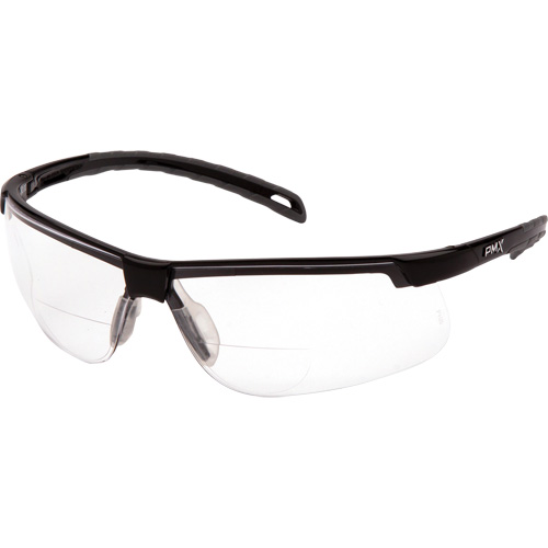 Lunettes de lecture H2MAX avec monture noire, Antibu&eacute;e, Transparent, Dioptrie 2,0 Maritime Industrial Rubber