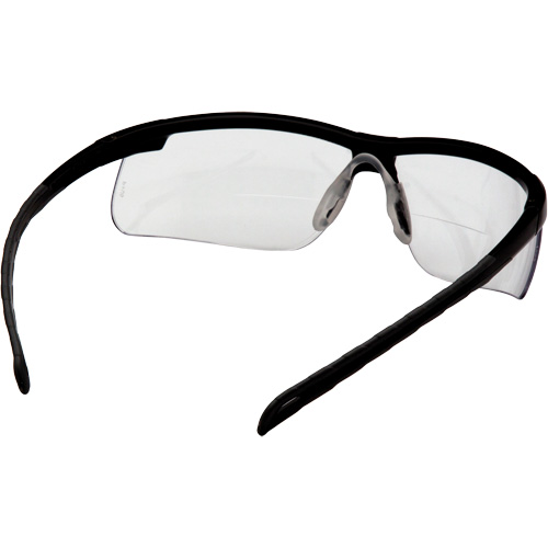 Lunettes de lecture H2MAX avec monture noire, Antibu&eacute;e, Transparent, Dioptrie 2,0 Maritime Industrial Rubber