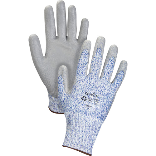 Gants &eacute;lastiques &eacute;cologiques r&eacute;sistants &agrave; la coupe, Taille 8, Calibre 13, Rev&ecirc;tement Polyur&eacute;thane, Enveloppe en PEHP/rPET, ASTM ANSI niveau A2 Maritime Industrial Rubber
