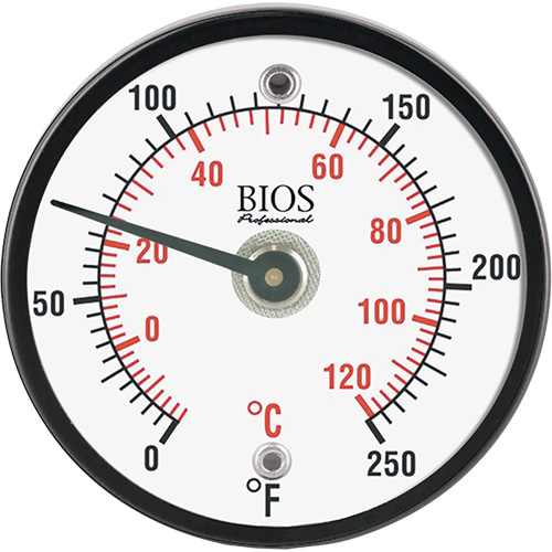 Thermom&egrave;tre de surface magn&eacute;tique, Sans contact, Analogique, 0-250°F (-20-120°C) Maritime Industrial Rubber