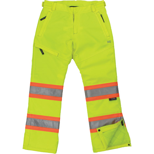 Womens Insulated Flex Safety Pant, Polyester, X-Small, High Visibility Lime-Yellow Maritime Industrial Rubber