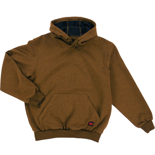 Water Repellent Fleece Pullover Hoodie, Men's, Small, Brown Maritime Industrial Rubber