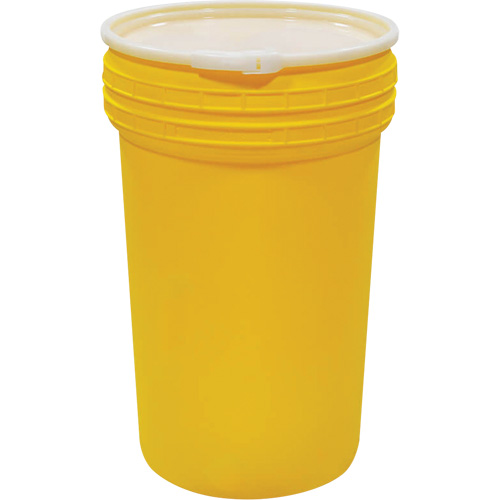 Ensemble de baril emboîtable en plastique pour laboratoire, 55 gal. US, Mobile Maritime Industrial Rubber