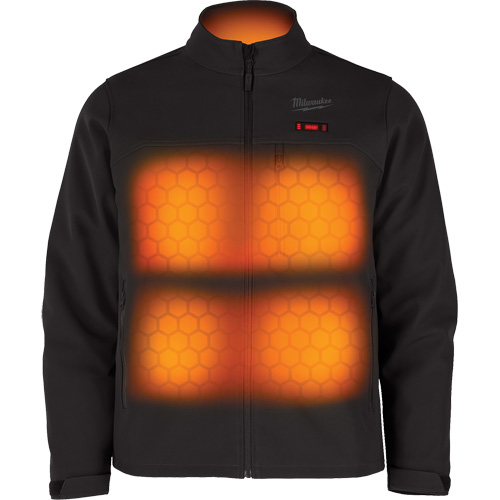 Manteau chauffante M12 ToughShell avec pile, Hommes, Petit, Noir Maritime Industrial Rubber