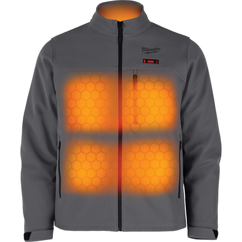 Manteau chauffante M12 ToughShell (manteau seulement), Hommes, T-Grand, Gris Maritime Industrial Rubber