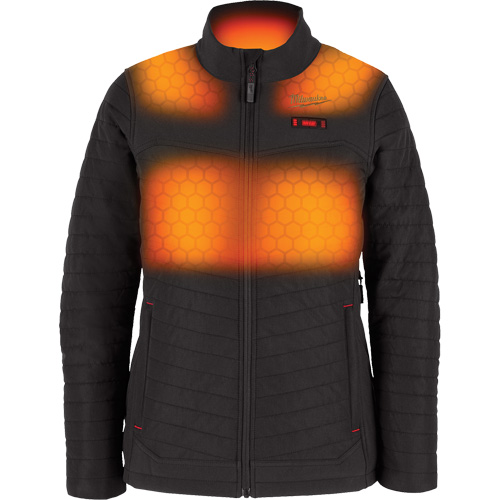 M12 Heated Axis Jacket with Battery, Women's, Large, Black Maritime Industrial Rubber