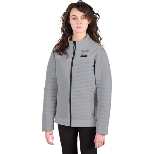 Manteau chauffant M12 Axis avec pile, Femmes, Petit, Gris Maritime Industrial Rubber
