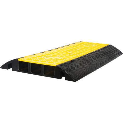 Polyurethane Cable Protector, 3 Channels, 35.43" L x 19.69" W x 3" H Maritime Industrial Rubber